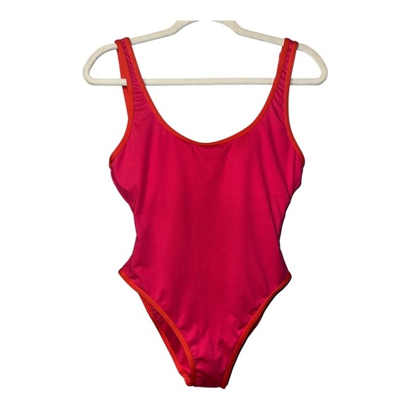 Michael Kors Pink Scoop Neck One Piece Swimsuit, Size 10 - Picture 1 of 6